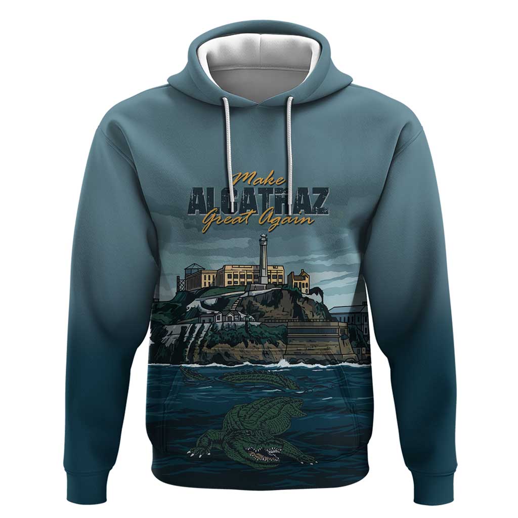 Make Alcatraz Great Again Zip Hoodie Vintage Retro - Wonder Print Shop