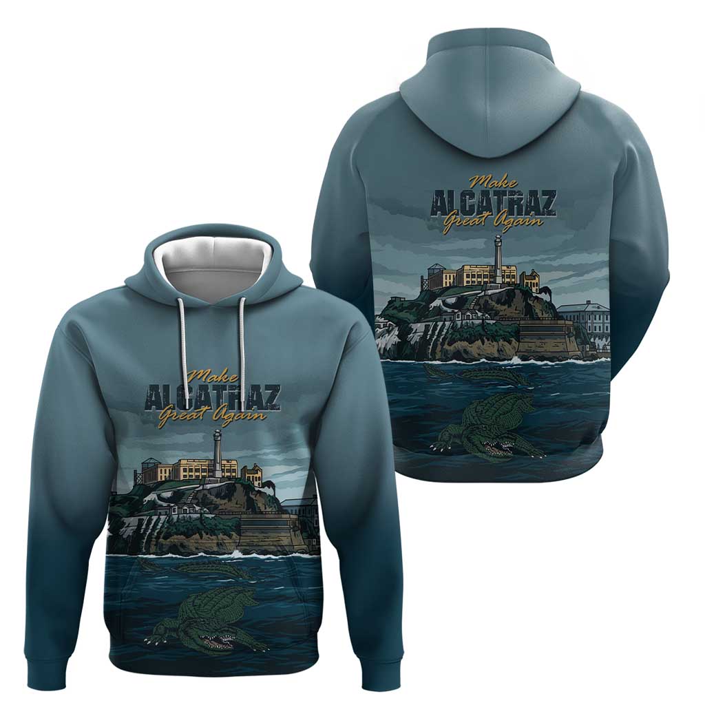 Make Alcatraz Great Again Zip Hoodie Vintage Retro - Wonder Print Shop