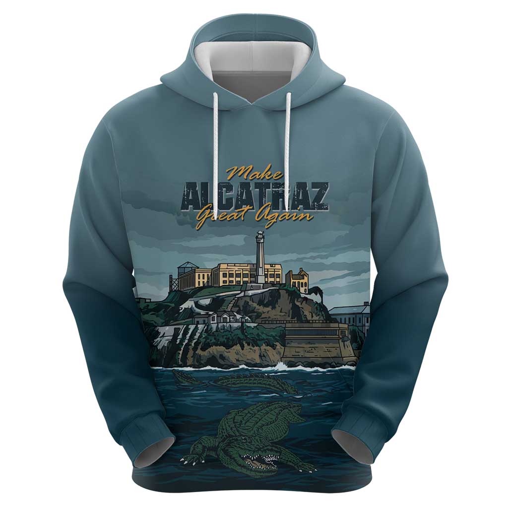 Make Alcatraz Great Again Zip Hoodie Vintage Retro - Wonder Print Shop
