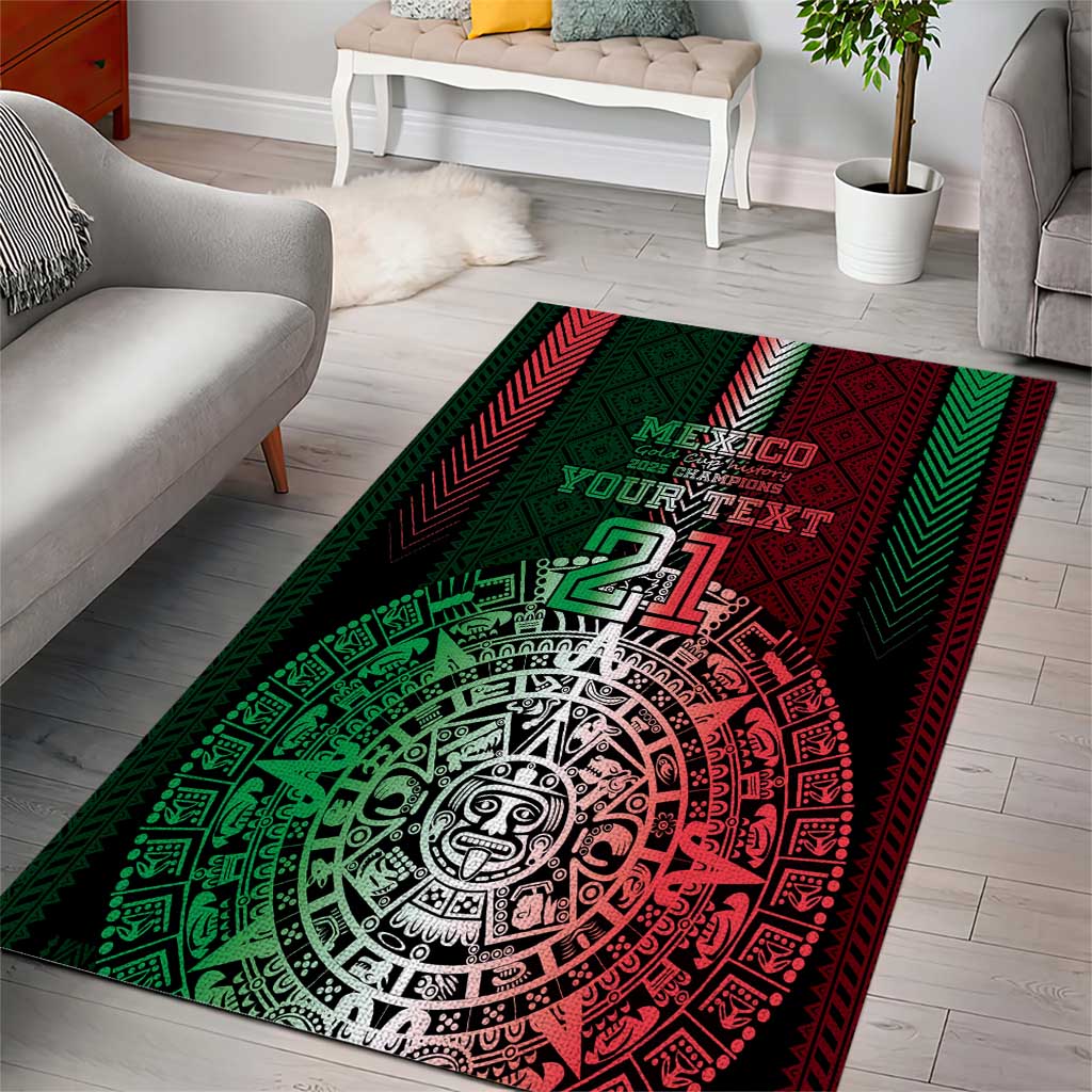 Mexico Football Custom Area Rug Mexico's Make History 2025 Flag Style - Wonder Print Shop