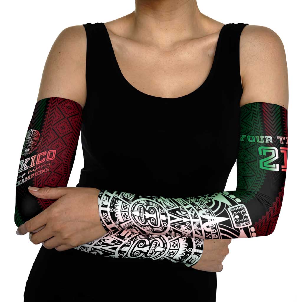 Mexico Football Custom Arm Sleeves Mexico's Make History 2025 Flag Style - Wonder Print Shop