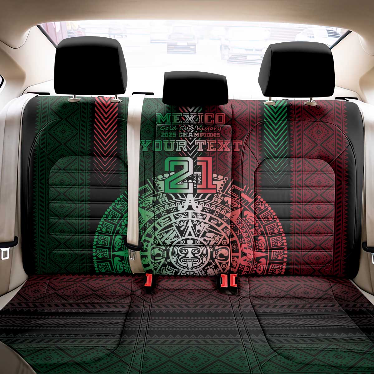 Mexico Football Custom Back Car Seat Cover Mexico's Make History 2025 Flag Style - Wonder Print Shop