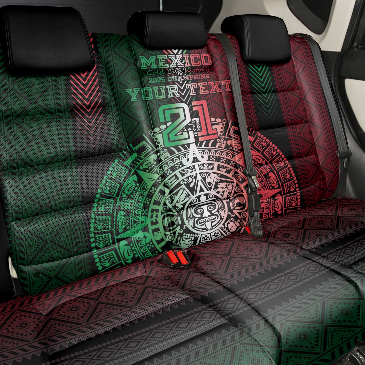 Mexico Football Custom Back Car Seat Cover Mexico's Make History 2025 Flag Style - Wonder Print Shop