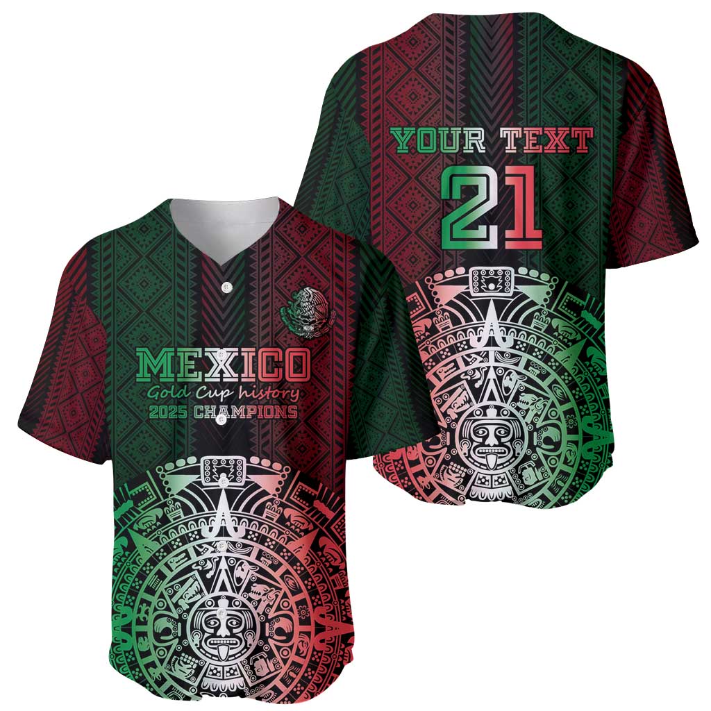 Mexico Football Custom Baseball Jersey Mexico's Make History 2025 Flag Style - Wonder Print Shop