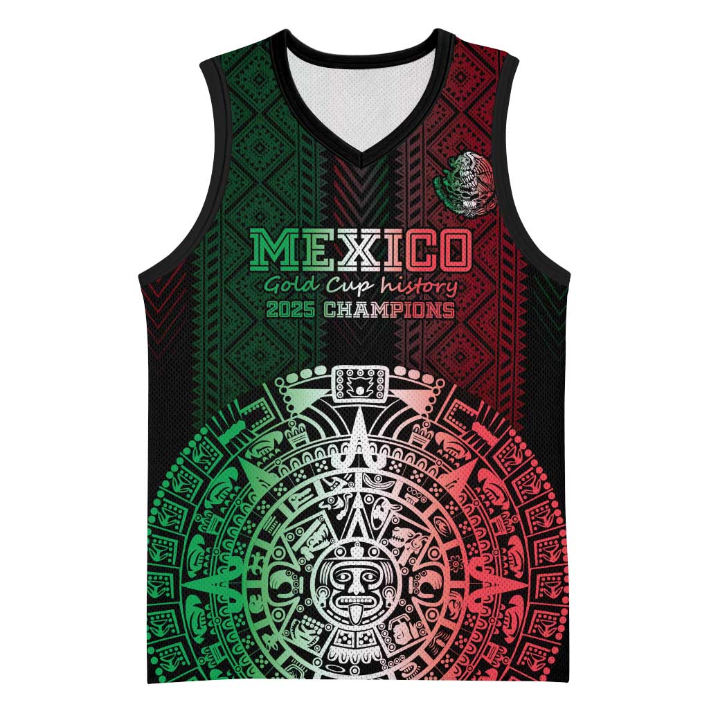 Mexico Football Custom Basketball Jersey Mexico's Make History 2025 Flag Style - Wonder Print Shop