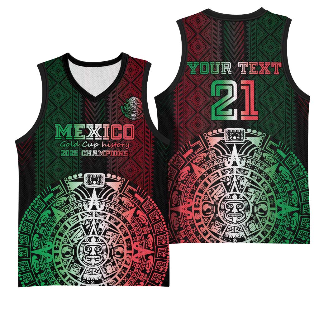 Mexico Football Custom Basketball Jersey Mexico's Make History 2025 Flag Style - Wonder Print Shop