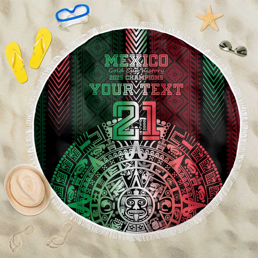 Mexico Football Custom Beach Blanket Mexico's Make History 2025 Flag Style - Wonder Print Shop