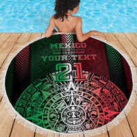 Mexico Football Custom Beach Blanket Mexico's Make History 2025 Flag Style - Wonder Print Shop