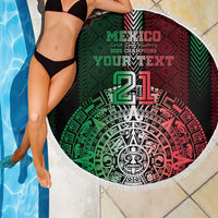 Mexico Football Custom Beach Blanket Mexico's Make History 2025 Flag Style - Wonder Print Shop