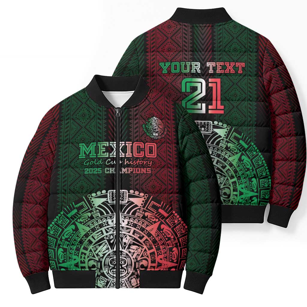 Mexico Football Custom Bomber Puffer Jacket Mexico's Make History 2025 Flag Style - Wonder Print Shop