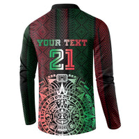 Mexico Football Custom Button Sweatshirt Mexico's Make History 2025 Flag Style - Wonder Print Shop