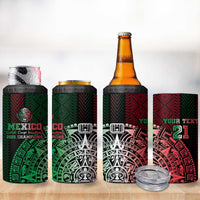 Mexico Football Custom 4 in 1 Can Cooler Tumbler Mexico's Make History 2025 Flag Style - Wonder Print Shop