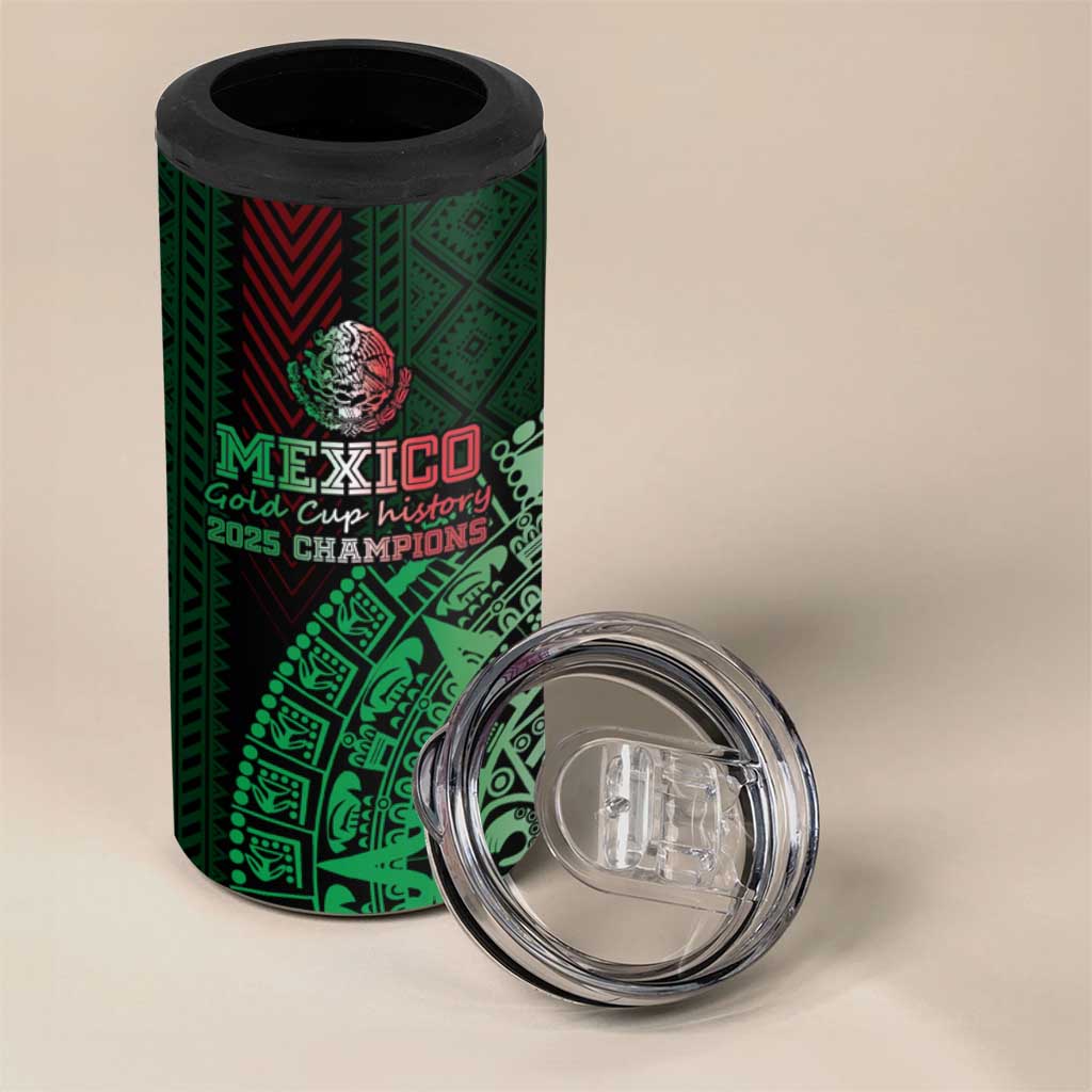 Mexico Football Custom 4 in 1 Can Cooler Tumbler Mexico's Make History 2025 Flag Style - Wonder Print Shop