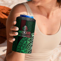 Mexico Football Custom 4 in 1 Can Cooler Tumbler Mexico's Make History 2025 Flag Style - Wonder Print Shop