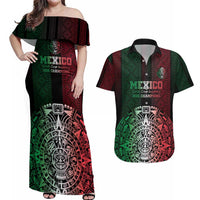 Mexico Football Custom Couples Matching Off Shoulder Maxi Dress and Hawaiian Shirt Mexico's Make History 2025 Flag Style - Wonder Print Shop