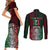 Mexico Football Custom Couples Matching Short Sleeve Bodycon Dress and Long Sleeve Button Shirt Mexico's Make History 2025 Flag Style - Wonder Print Shop