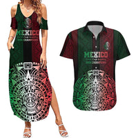 Mexico Football Custom Couples Matching Summer Maxi Dress and Hawaiian Shirt Mexico's Make History 2025 Flag Style - Wonder Print Shop