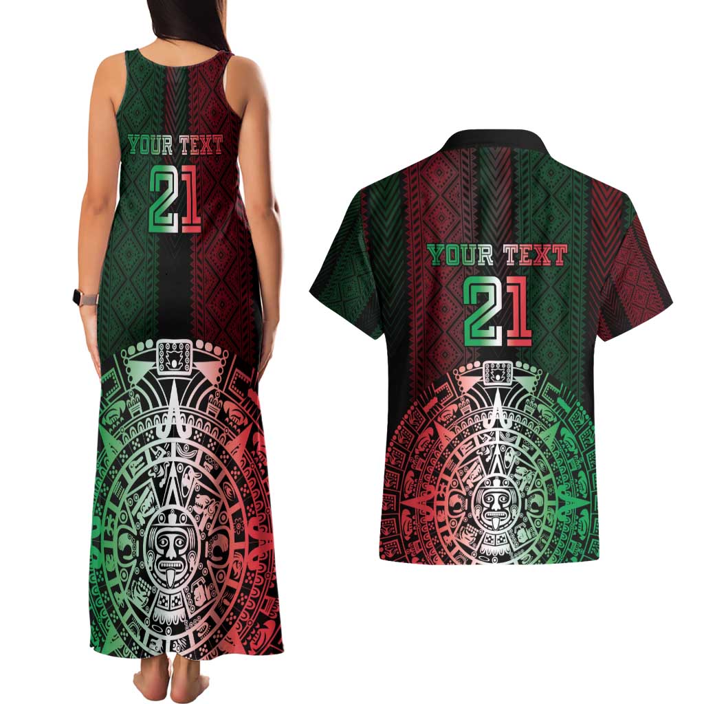 Mexico Football Custom Couples Matching Tank Maxi Dress and Hawaiian Shirt Mexico's Make History 2025 Flag Style - Wonder Print Shop