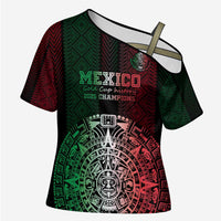 Mexico Football Custom Cross Shoulder Shirt Mexico's Make History 2025 Flag Style - Wonder Print Shop
