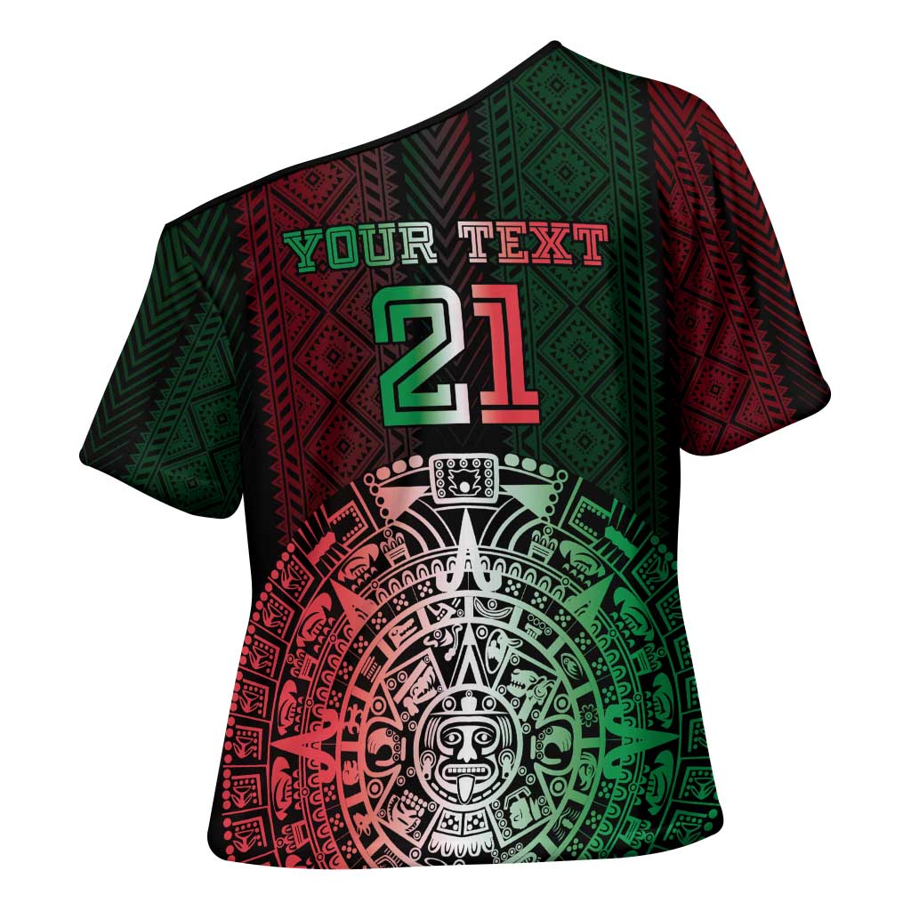 Mexico Football Custom Cross Shoulder Shirt Mexico's Make History 2025 Flag Style - Wonder Print Shop