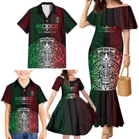Mexico Football Custom Family Matching Mermaid Dress and Hawaiian Shirt Mexico's Make History 2025 Flag Style - Wonder Print Shop