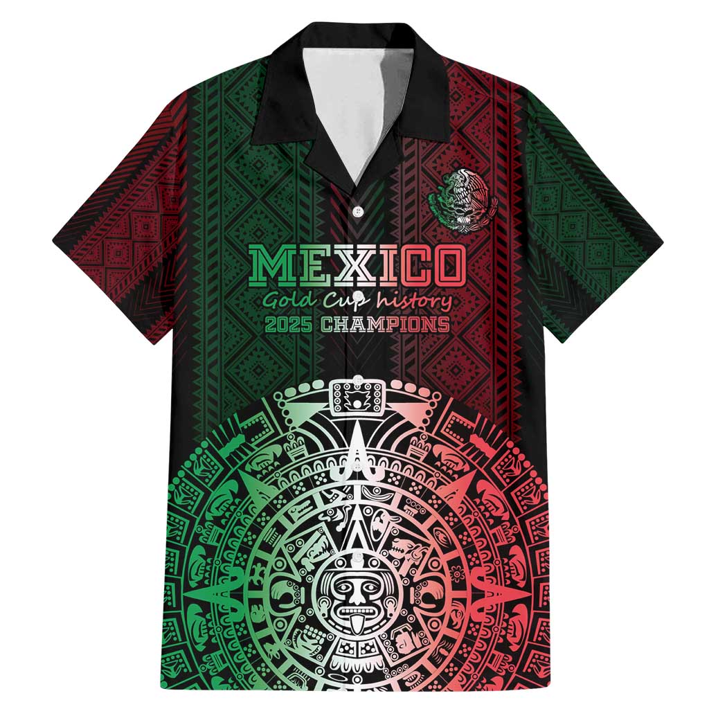 Mexico Football Custom Family Matching Mermaid Dress and Hawaiian Shirt Mexico's Make History 2025 Flag Style - Wonder Print Shop