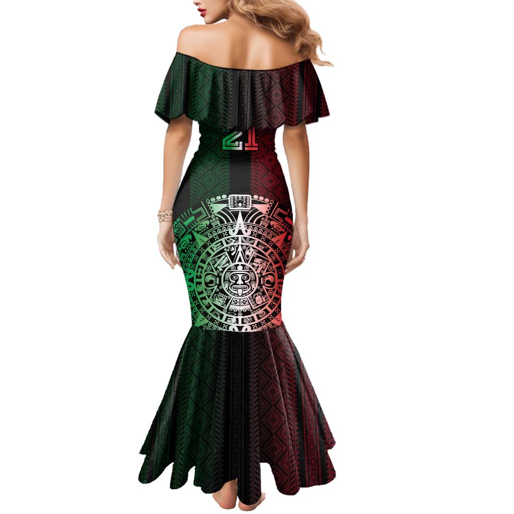Mexico Football Custom Family Matching Mermaid Dress and Hawaiian Shirt Mexico's Make History 2025 Flag Style - Wonder Print Shop
