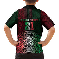 Mexico Football Custom Family Matching Off Shoulder Maxi Dress and Hawaiian Shirt Mexico's Make History 2025 Flag Style - Wonder Print Shop