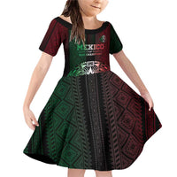 Mexico Football Custom Family Matching Off Shoulder Short Dress and Hawaiian Shirt Mexico's Make History 2025 Flag Style - Wonder Print Shop