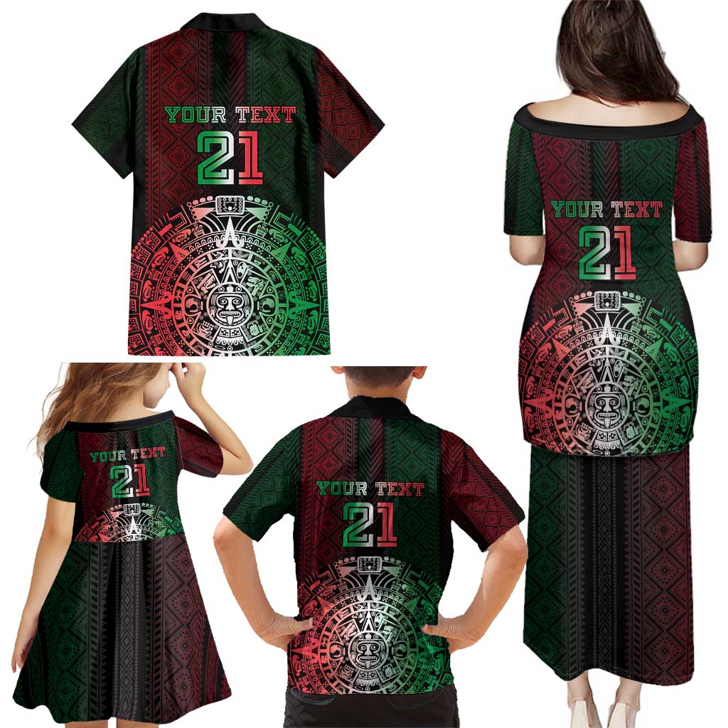 Mexico Football Custom Family Matching Puletasi and Hawaiian Shirt Mexico's Make History 2025 Flag Style - Wonder Print Shop