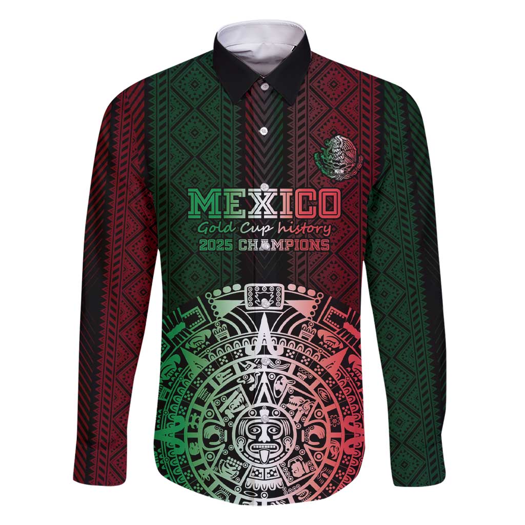 Mexico Football Custom Family Matching Short Sleeve Bodycon Dress and Hawaiian Shirt Mexico's Make History 2025 Flag Style - Wonder Print Shop