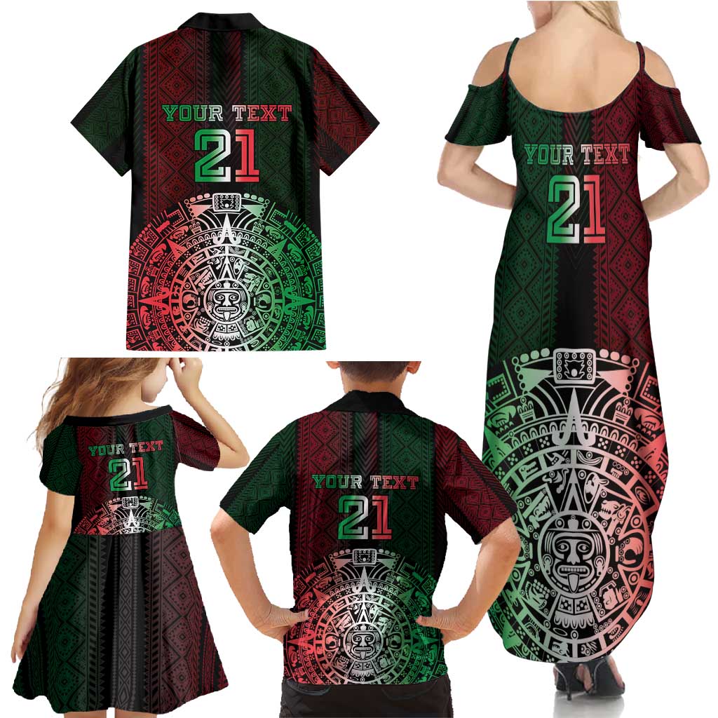 Mexico Football Custom Family Matching Summer Maxi Dress and Hawaiian Shirt Mexico's Make History 2025 Flag Style - Wonder Print Shop
