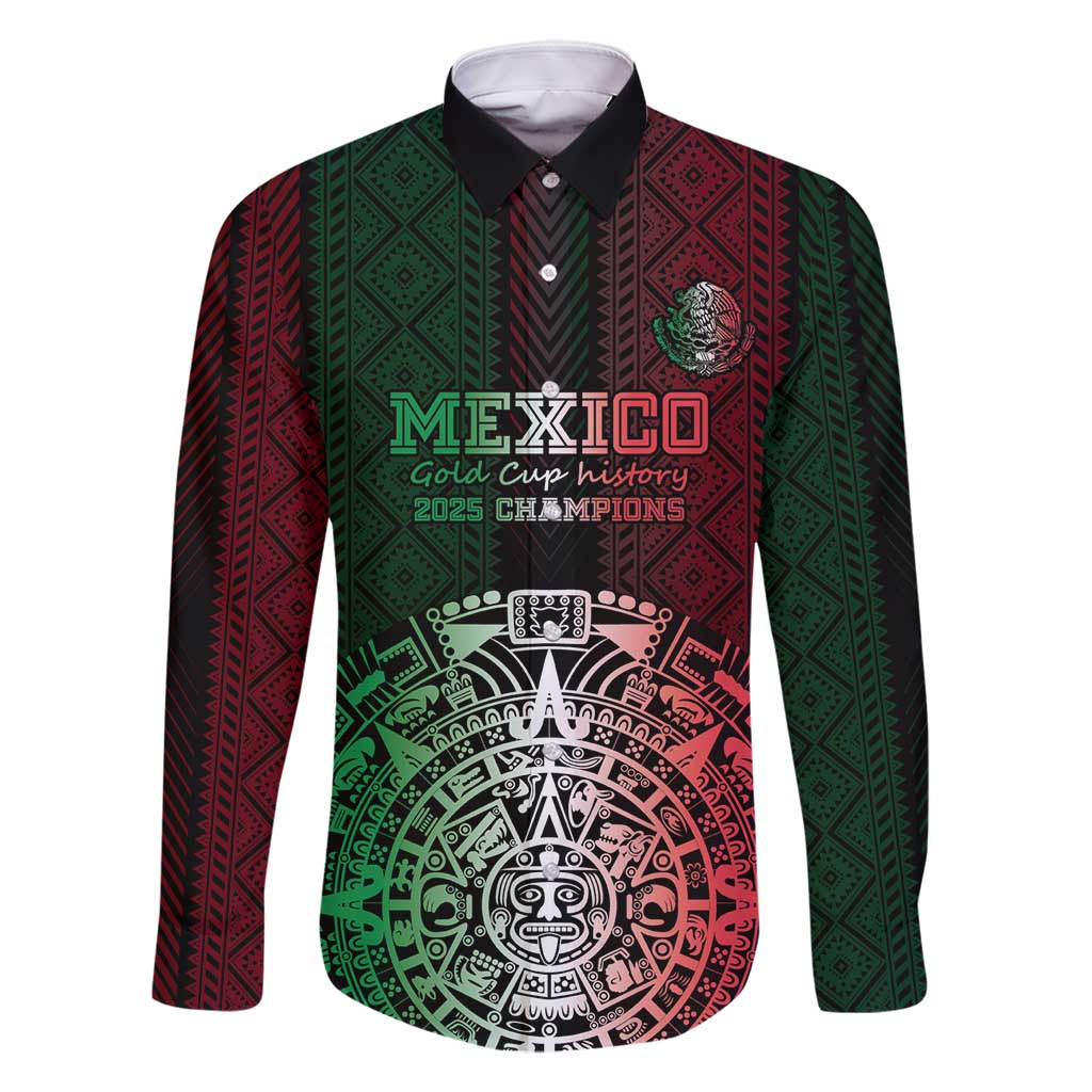 Mexico Football Custom Family Matching Summer Maxi Dress and Hawaiian Shirt Mexico's Make History 2025 Flag Style - Wonder Print Shop