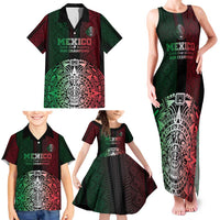 Mexico Football Custom Family Matching Tank Maxi Dress and Hawaiian Shirt Mexico's Make History 2025 Flag Style - Wonder Print Shop