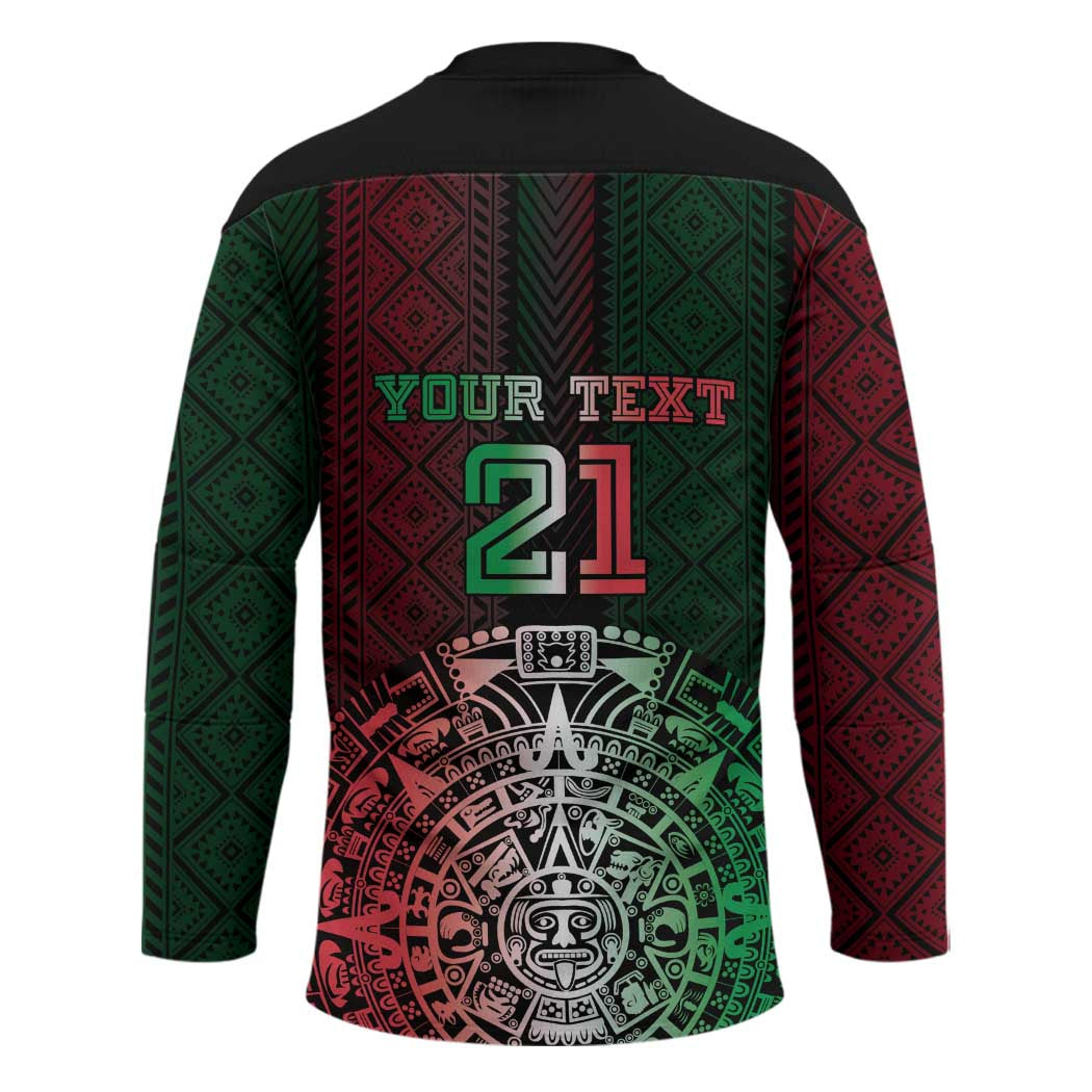 Mexico Football Custom Hockey Jersey Mexico's Make History 2025 Flag Style - Wonder Print Shop