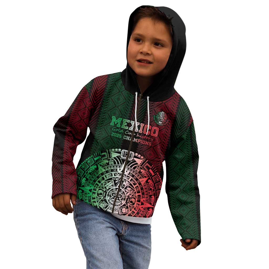Mexico Football Custom Kid Hoodie Mexico's Make History 2025 Flag Style - Wonder Print Shop