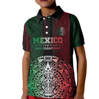 Mexico Football Custom Kid Polo Shirt Mexico's Make History 2025 Flag Style - Wonder Print Shop