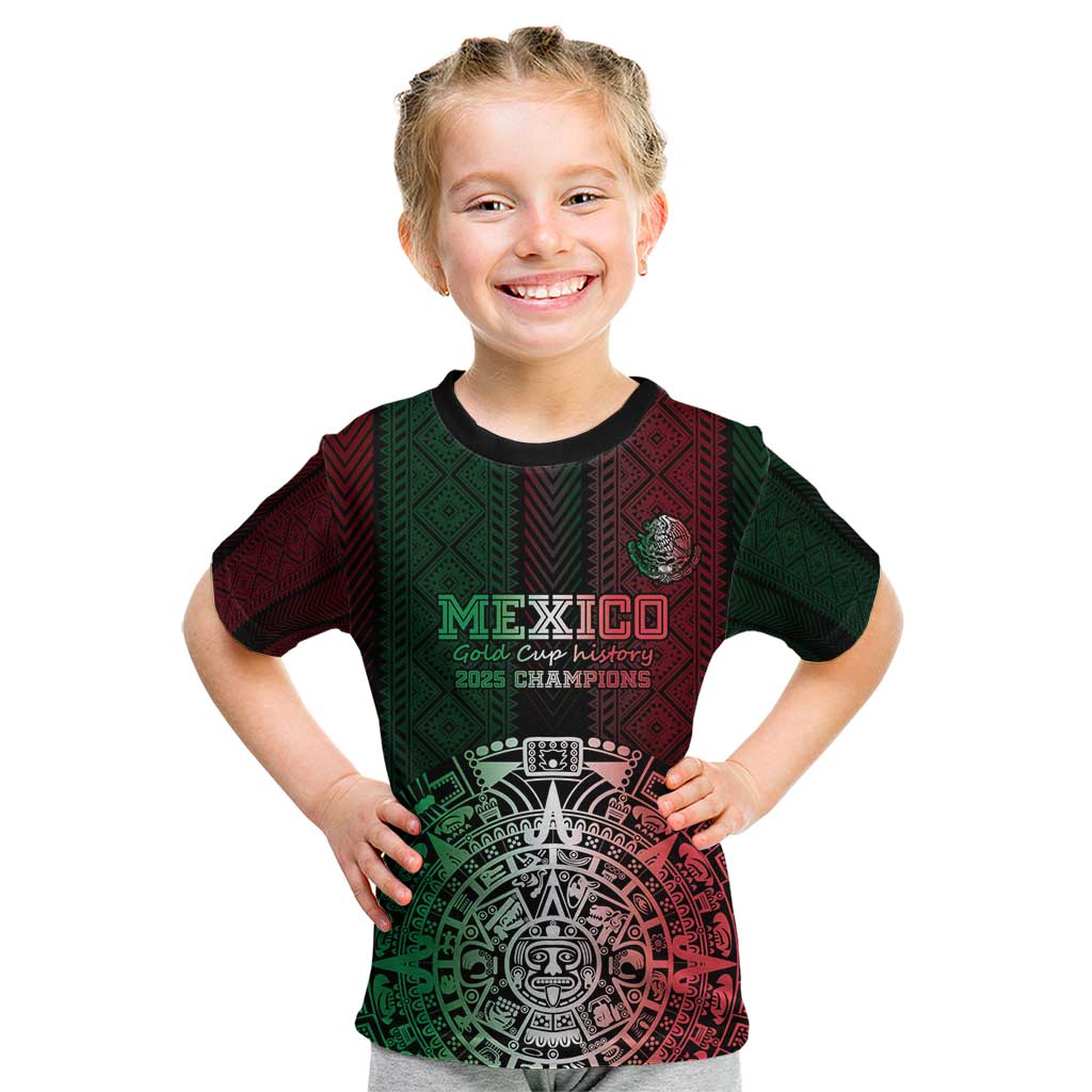 Mexico Football Custom Kid T Shirt Mexico's Make History 2025 Flag Style - Wonder Print Shop