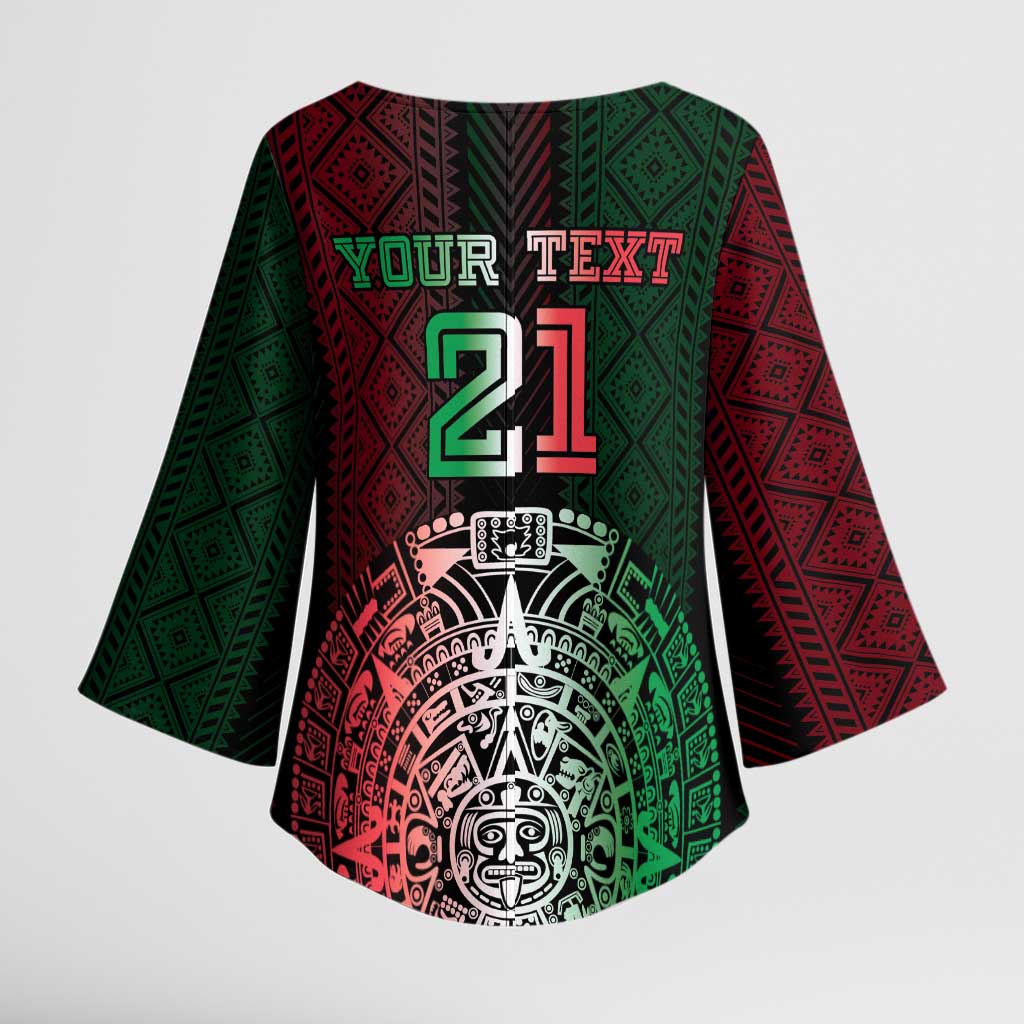 Mexico Football Custom Kimono Sleeve Blouse Mexico's Make History 2025 Flag Style - Wonder Print Shop