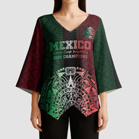 Mexico Football Custom Kimono Sleeve Blouse Mexico's Make History 2025 Flag Style - Wonder Print Shop