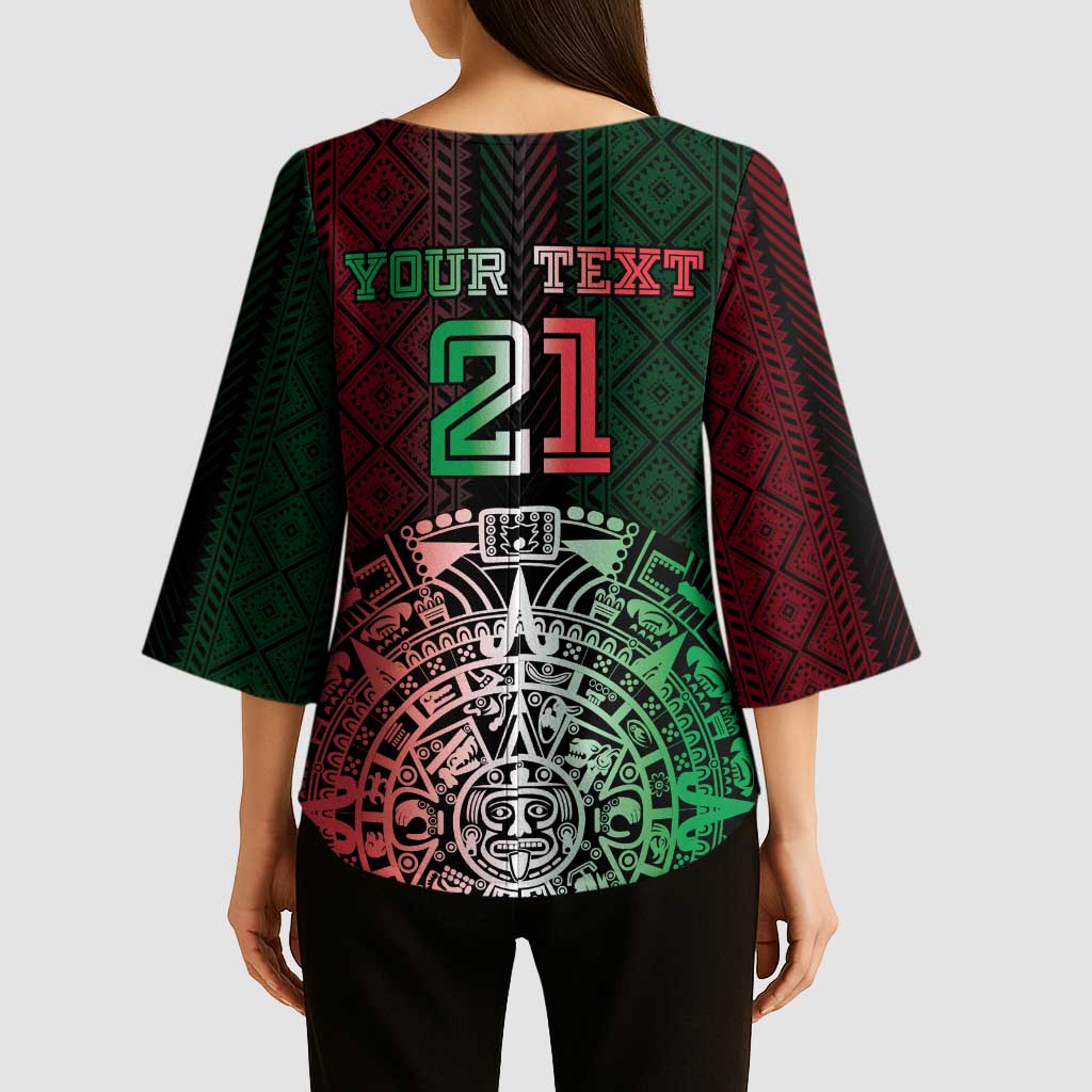 Mexico Football Custom Kimono Sleeve Blouse Mexico's Make History 2025 Flag Style - Wonder Print Shop