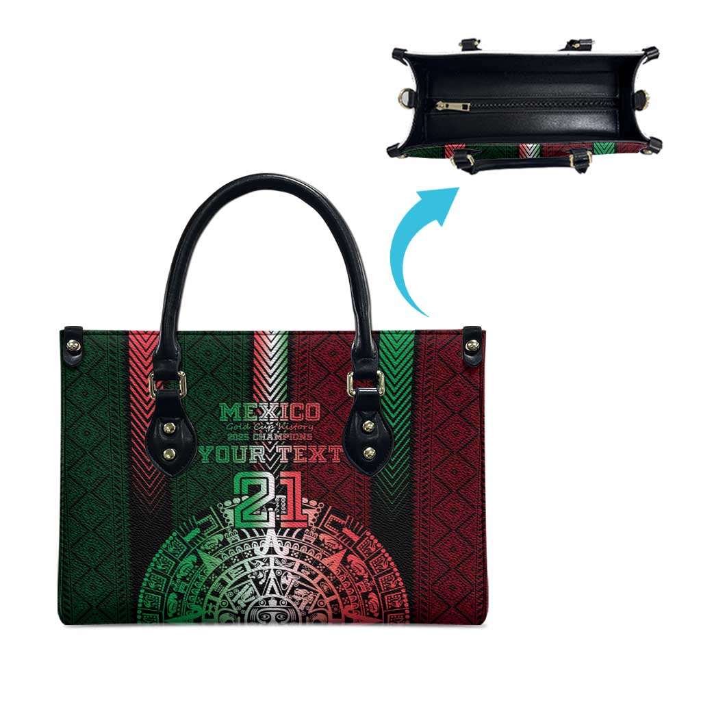 Mexico Football Custom Leather Bag Mexico's Make History 2025 Flag Style - Wonder Print Shop