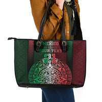 Mexico Football Custom Leather Tote Bag Mexico's Make History 2025 Flag Style - Wonder Print Shop