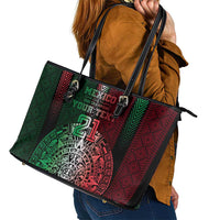 Mexico Football Custom Leather Tote Bag Mexico's Make History 2025 Flag Style - Wonder Print Shop