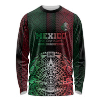 Mexico Football Custom Long Sleeve Shirt Mexico's Make History 2025 Flag Style - Wonder Print Shop