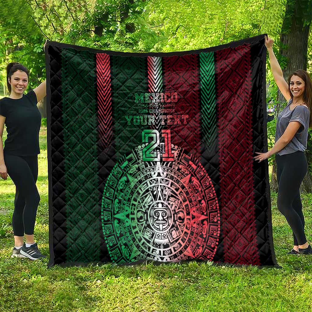 Mexico Football Custom Quilt Mexico's Make History 2025 Flag Style - Wonder Print Shop
