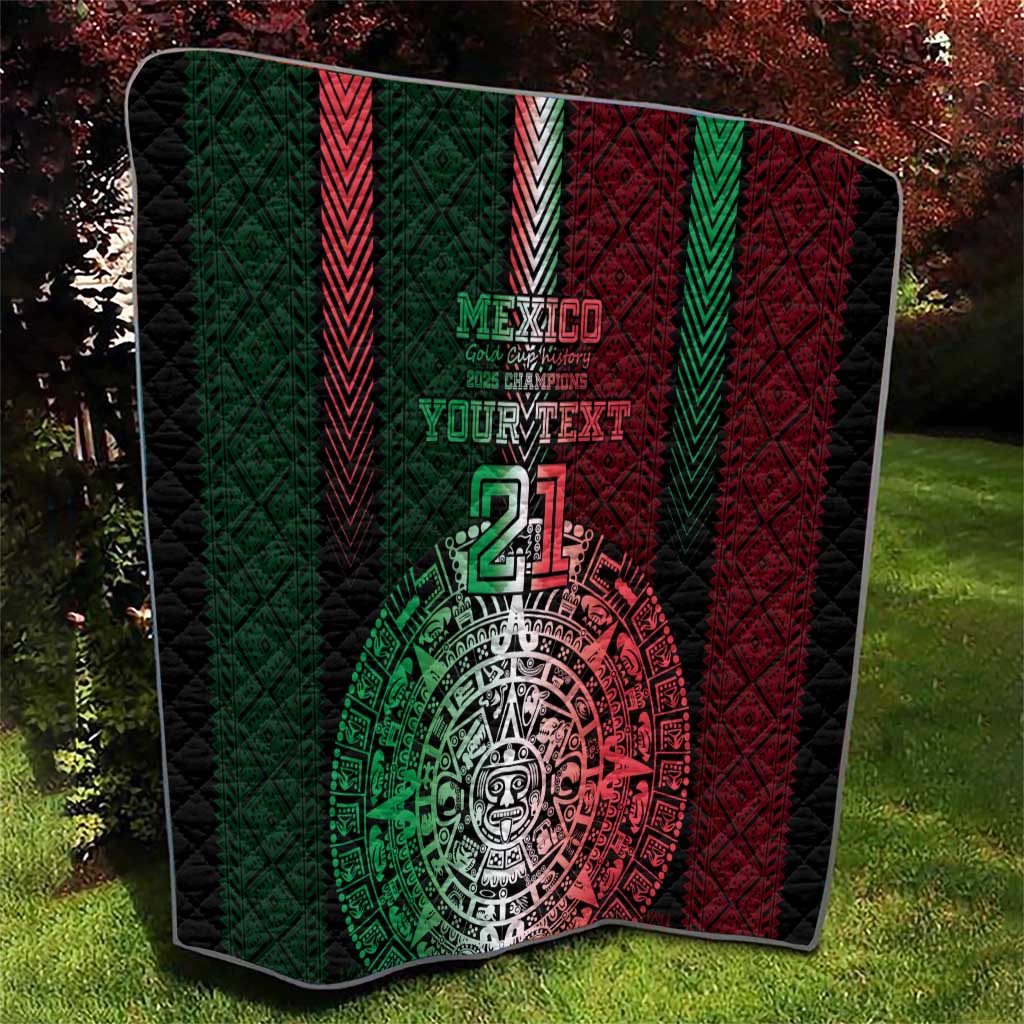 Mexico Football Custom Quilt Mexico's Make History 2025 Flag Style - Wonder Print Shop