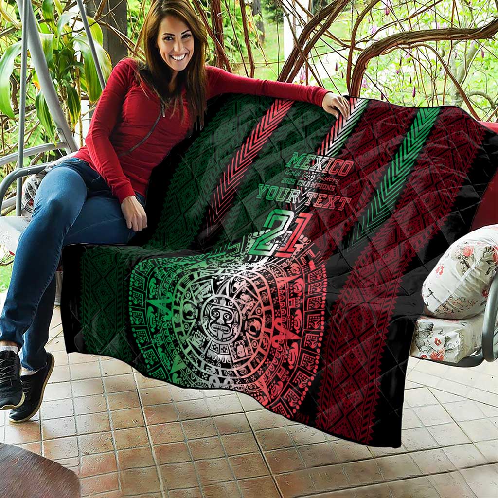 Mexico Football Custom Quilt Mexico's Make History 2025 Flag Style - Wonder Print Shop