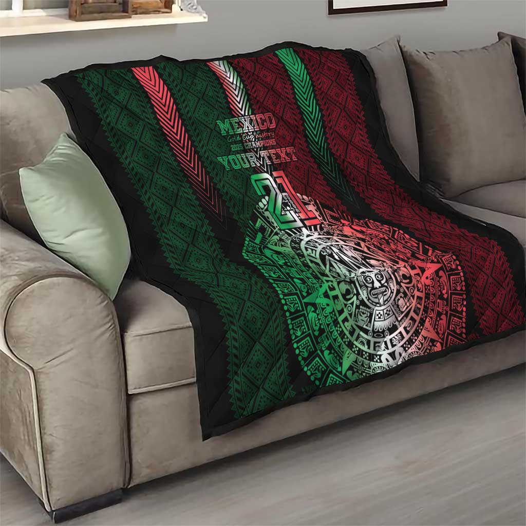 Mexico Football Custom Quilt Mexico's Make History 2025 Flag Style - Wonder Print Shop