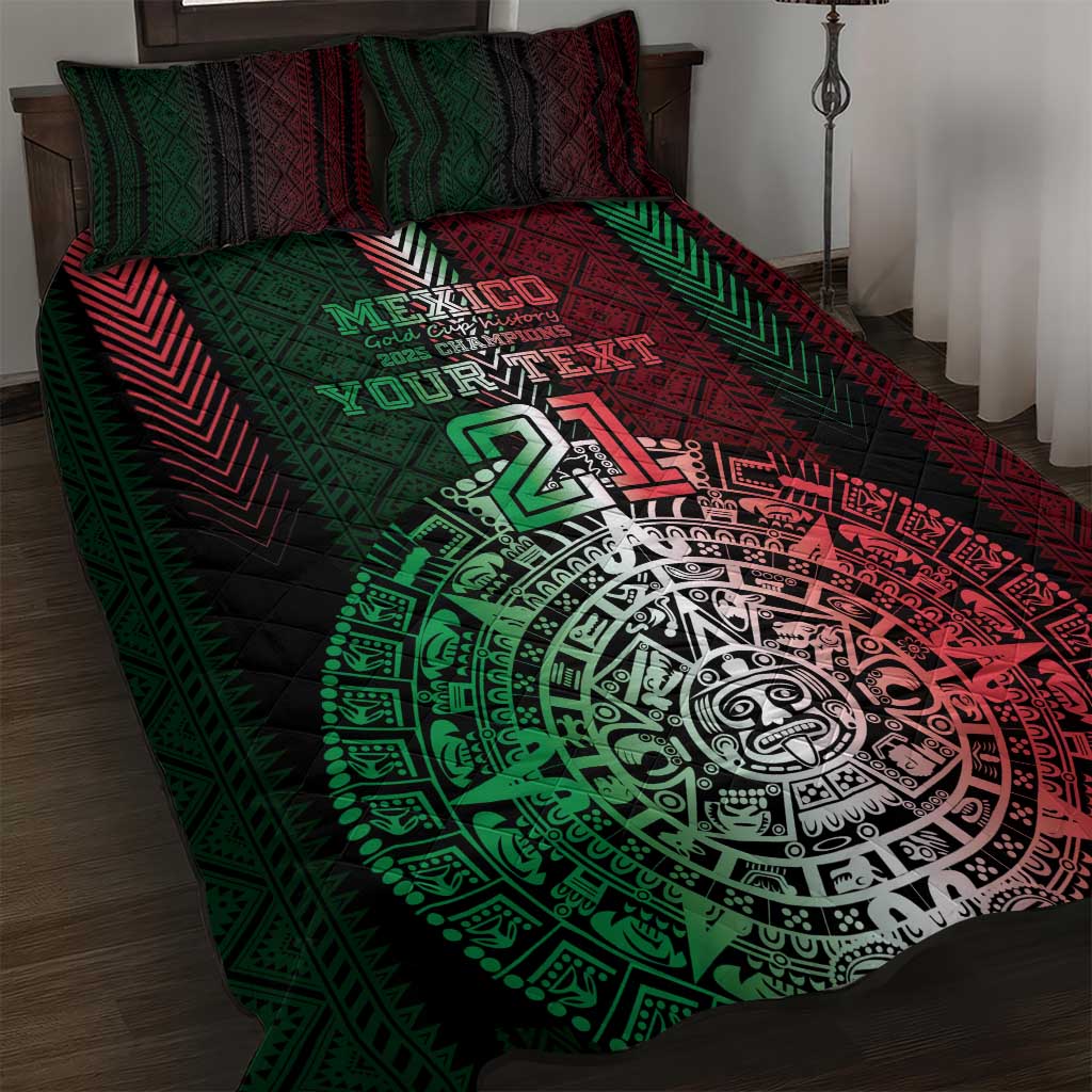 Mexico Football Custom Quilt Bed Set Mexico's Make History 2025 Flag Style - Wonder Print Shop